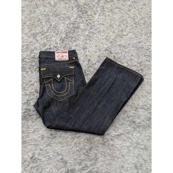 True Religion Jeans World Tour Billy Super T Blue Denim Mens Size Row 38x33